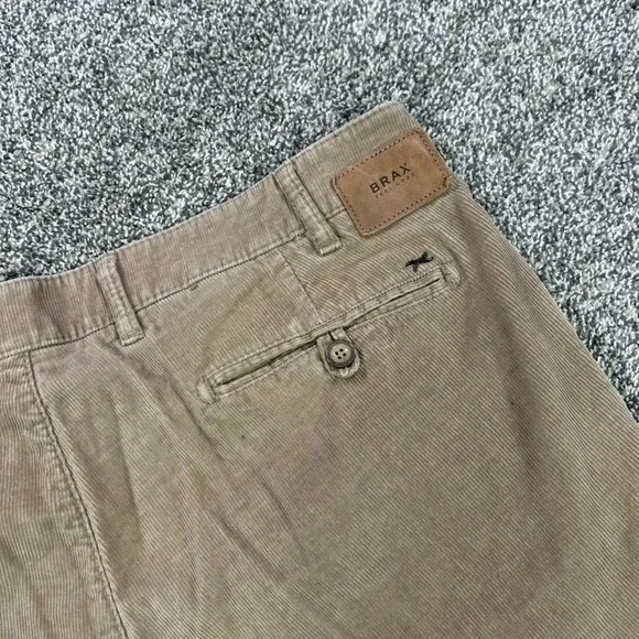 Brax Everest‎ Regular Fit Corduroy Pants Mens 40x34 Beige Dress Work Casual - Picture 4 of 13